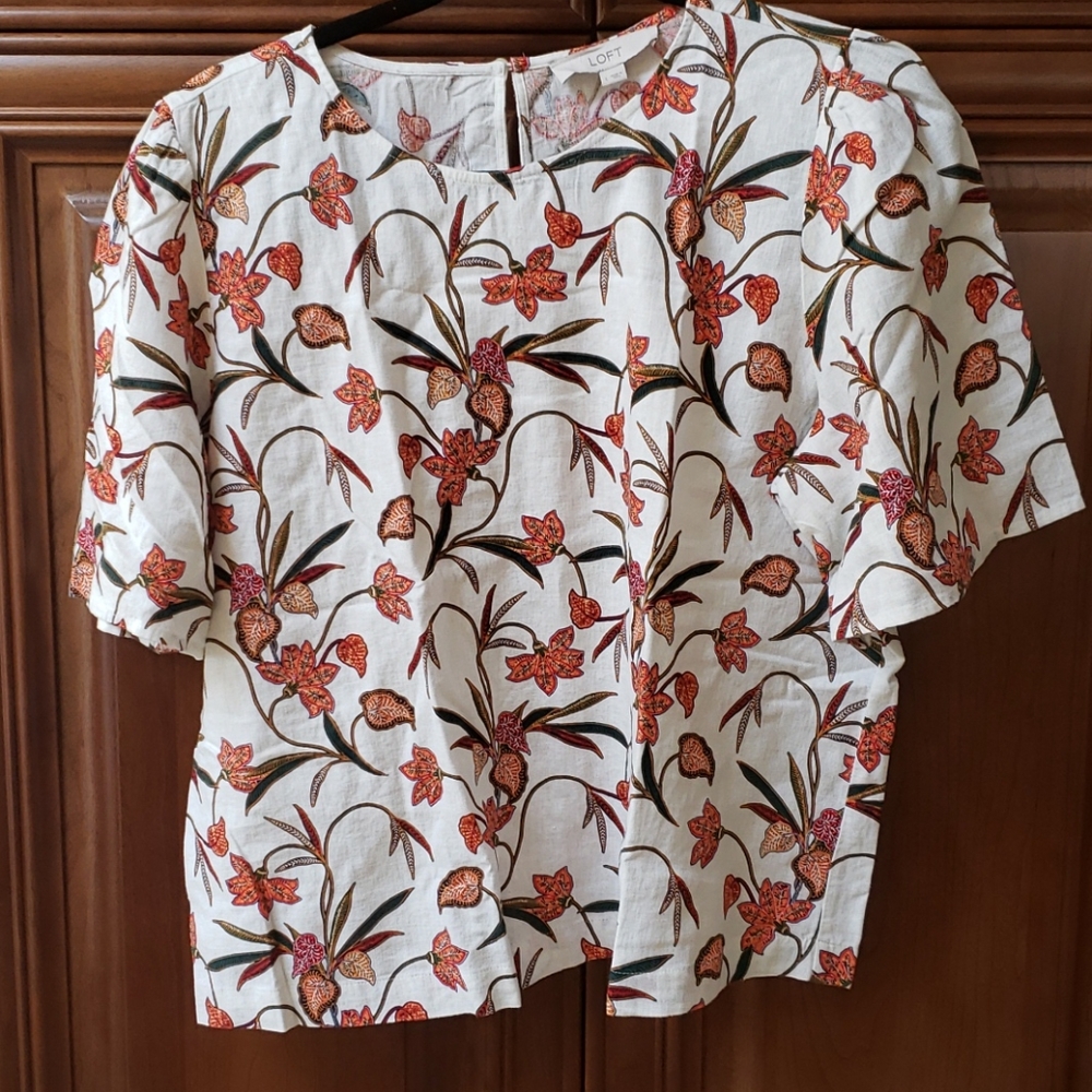 Loft linen blended top